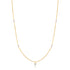 14kt Gold Pearl and White Sapphire Necklace